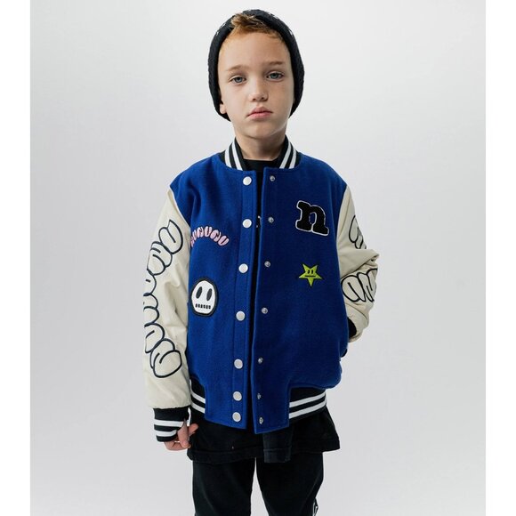 Nununu Team Nununu Letterman Jacket in Blue - Picture 3 of 5
